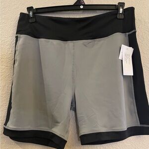 Black and Gray Women's Athletic Shorts